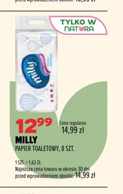 Papier toaletowy Milly 8 szt. promocja w Drogerie Natura