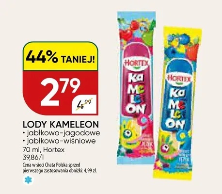 Lody kameleon jabłkowo-wiśniowe promocja w Chata Polska