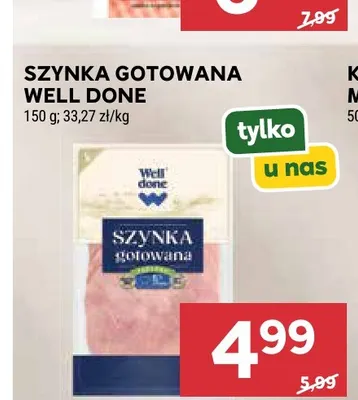 Szynka gotowana Well Done promocja w Stokrotka