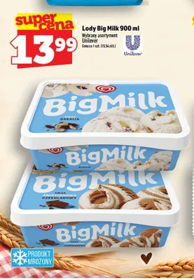 Lody Big Milk śmietankowo-czekoladowe promocja w TOPAZ