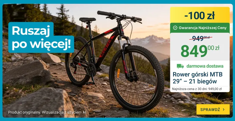 Rower górski Mtb 29" – 21 biegów promocja w ERLI