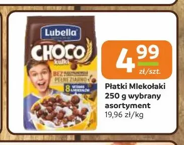 Płatki Mlekołaki Choco kulki Lubella promocja w Gama