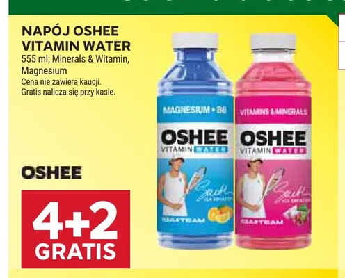 Napój Oshee Vitamin Water Magnesium promocja w Stokrotka