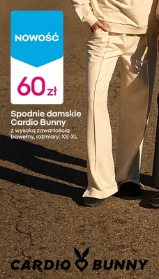 Spodnie damskie Cardio Bunny z wysoką zawartością bawełny promocja w Pepco