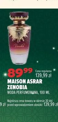 Woda perfumowana Maison Asrar Zenobia promocja w Drogerie Natura
