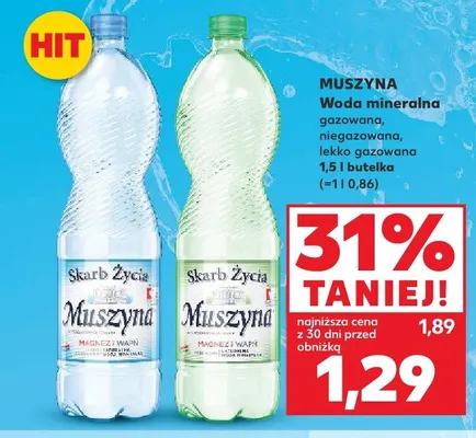 Woda mineralna niegazowana Skarb Życia Muszyna promocja w Kaufland