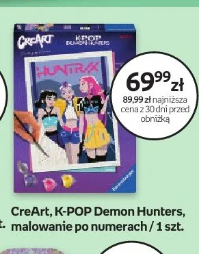 Malowanie po numerach CreArt K-POP Demon Hunters promocja w Empik