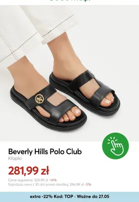 Klapki Beverly Hills Polo Club promocja w eobuwie.pl