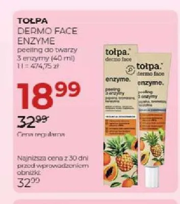 Peeling do twarzy Tołpa Dermo Face Enzyme promocja w Drogerie Jawa