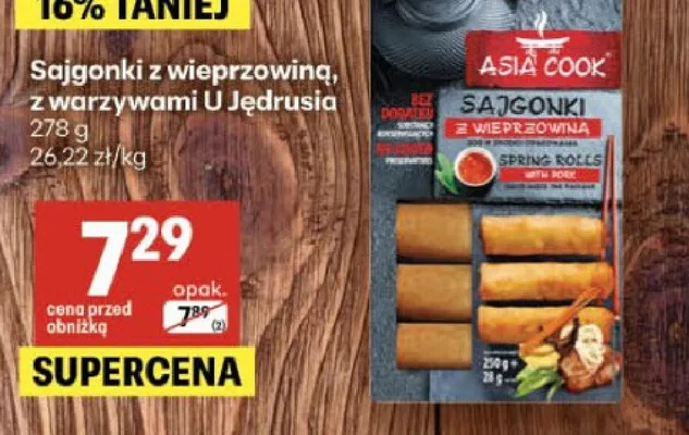 Sajgonki z wieprzowiną U Jędrusia promocja w Delikatesy Centrum