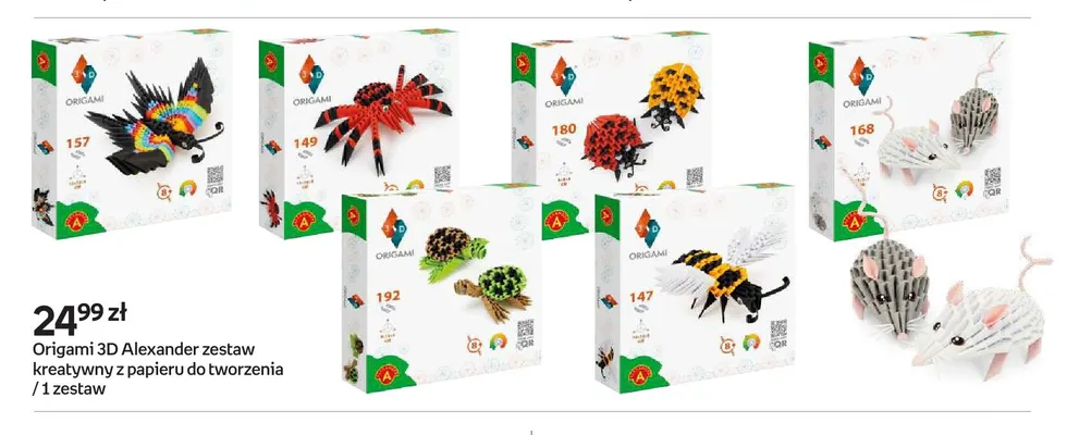 Origami 3D Alexander zestaw kreatywny z papieru do tworzenia promocja w Empik