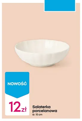 Salaterka porcelanowa śr. 15 cm promocja w Pepco
