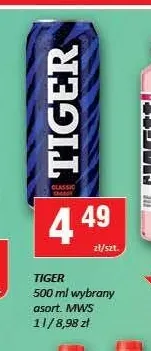 Napój energetyczny Tiger promocja w Chorten