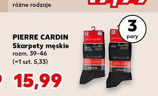 Skarpety męskie Pierre Cardin 3-pak promocja w Kaufland