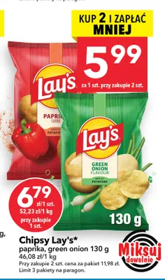 Chipsy Lay's paprika promocja w LEWIATAN