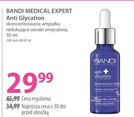 Skoncentrowana ampułka oznaki zmęczenia Anti Glycation promocja w Hebe