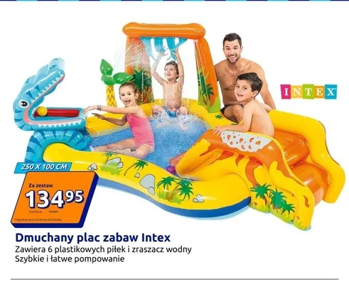 Dmuchany plac zabaw Intex 250x100cm promocja w Action