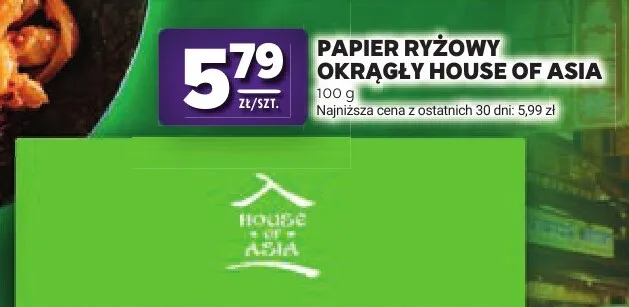 Papier ryżowy okrągły House of Asia promocja w Stokrotka