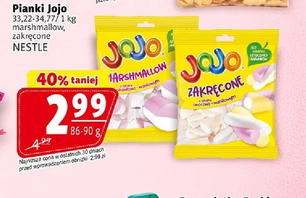 Pianki Jojo Marshmallow NESTLE promocja w Prim Market