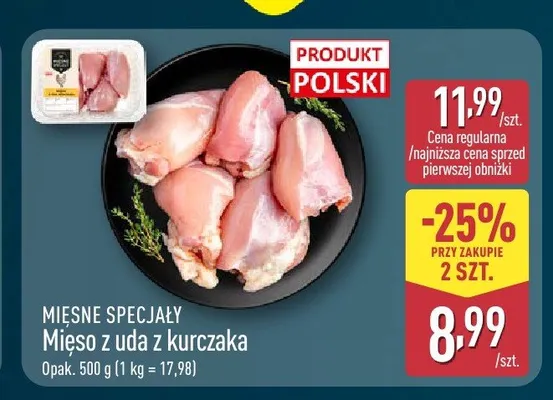 Mięso z uda z kurczaka Mięsne Specjały promocja w Aldi