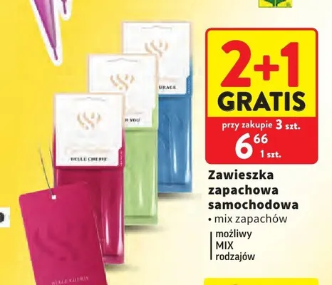 Zawieszka zapachowa samochodowa promocja w Intermarche