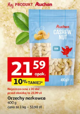 Orzechy nerkowca Auchan promocja w Auchan