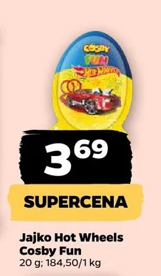 Jajko hot wheels cosby fun promocja w Netto