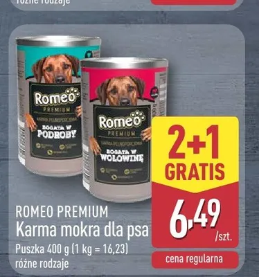 Karma mokra dla psa Romeo Premium promocja w Aldi