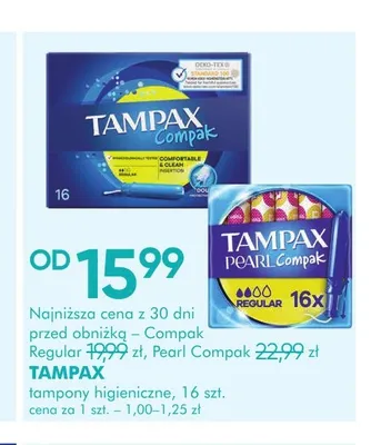 Tampony higieniczne Compak Regular Tampax promocja w Super-Pharm