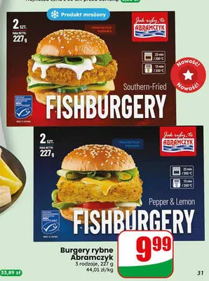 Burgery rybne Abramczyk promocja w Dino