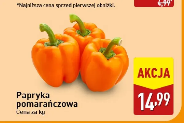Papryki pomarańczowe promocja w Aldi