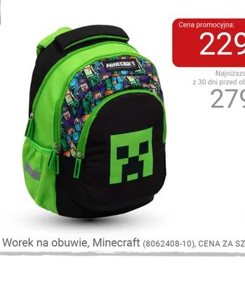 Plecak trzykomorowy Minecraft promocja w Smyk