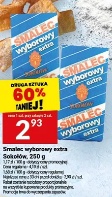 Smalec wyborowy extra Sokołów, 250 g promocja w Twój Market