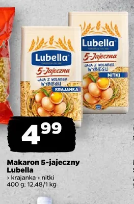 Makaron 5-jajeczny nitki Lubella promocja w Netto