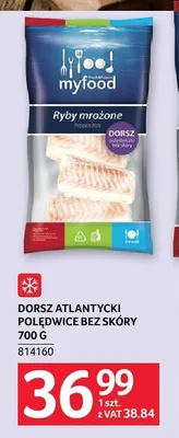 Dorsz atlantycki polędwice bez skóry myfood promocja w Selgros