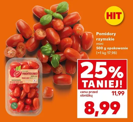 Pomidory rzymskie mini promocja w Kaufland