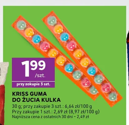 Guma do żucia kulka Kriss promocja w Stokrotka