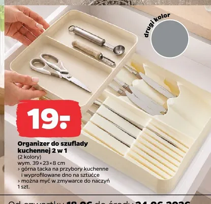 Organizer do szuflady kuchennej 2 w 1 promocja w Netto
