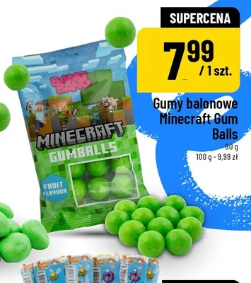 Gumy balonowe Bang Bang Minecraft Gum Balls promocja w POLOmarket