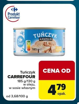Tuńczyk w oleju Carrefour promocja w Globi