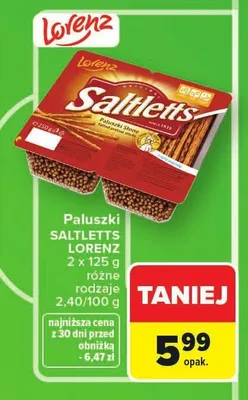 Paluszki SALTLETS LORENZ promocja w Carrefour