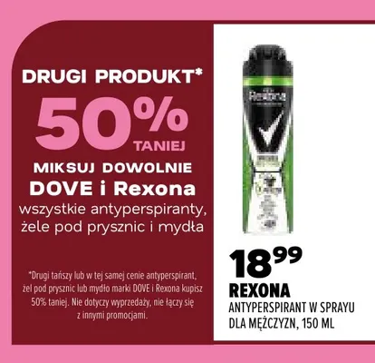 Antyperspirant w sprayu dla mężczyzn Rexona promocja w Drogerie Natura