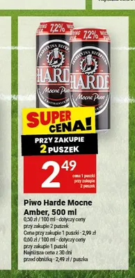 Piwo Harde Mocne Amber 500 ml promocja w Twój Market