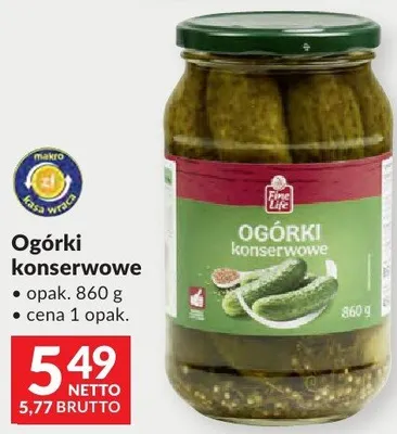 Ogórki konserwowe promocja w Makro
