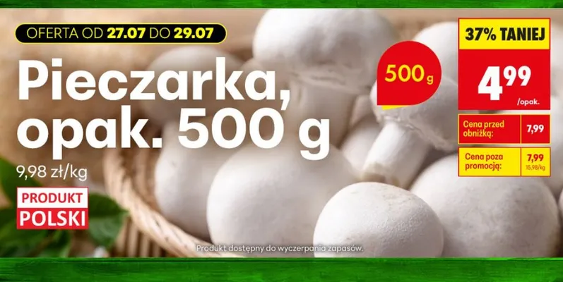 Pieczarka promocja w Biedronka