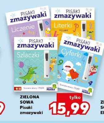 Książka Pisaki zmazywaki Szlaczki Zielona Sowa promocja w Kaufland