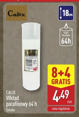 Wkład parafinowy 64 h Calix promocja w Aldi