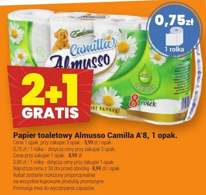 Papier toaletowy Almusso Camilla A8 promocja w Twój Market