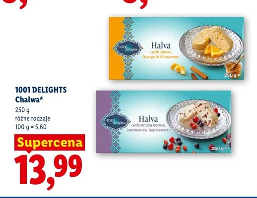 Chałwa z miodem pomarańczą i cynamonem 1001 Delights promocja w Lidl