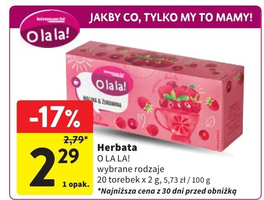 Herbata wybrane rodzaje promocja w Intermarche